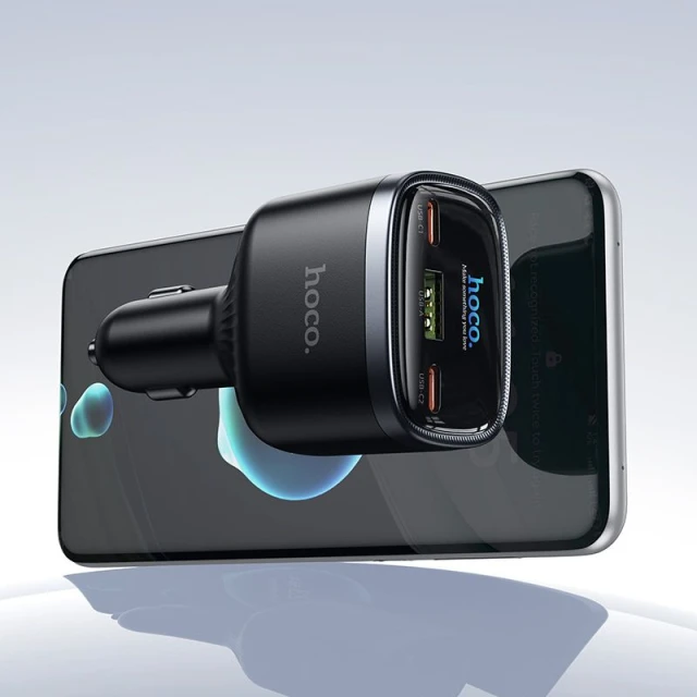 Автомобильное зарядное устройство HOCO Z70 USB A + 2x USB C QC3.0 PD 93W Black (6942007683630)