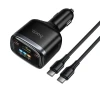 Автозарядка HOCO Z70 USB A + 2x USB C QC3.0 PD 93W + кабель C to C Black (6942007683647)