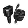 Автозарядка HOCO Z70 USB A + 2x USB C QC3.0 PD 93W + кабель C to C Black (6942007683647)