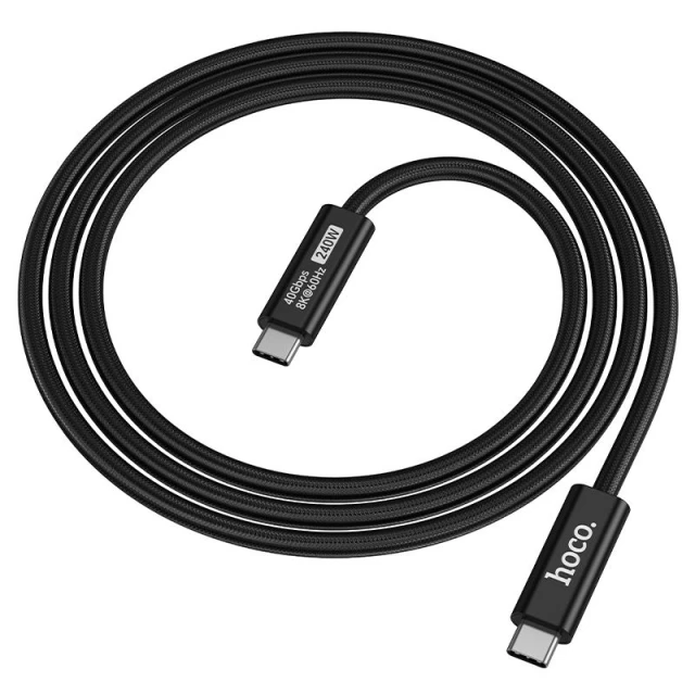 Кабель HOCO US15 USB C to USB C USB4 40Gbps/8K60Hz 5A 240W 1м Black (6942007687409)