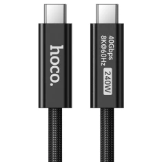 Кабель HOCO US15 USB C to USB C USB4 40Gbps/8K60Hz 5A 240W 1м Black (6942007687409)