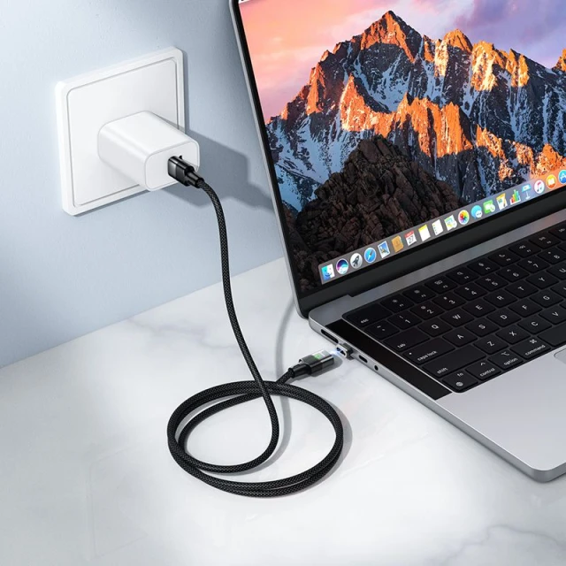 Кабель магнітний HOCO U159 USB C до USB C QC3.0 PD 5A 240W 1.2 м Black (6942007690379)