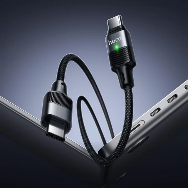 Кабель магнітний HOCO U159 USB C до USB C QC3.0 PD 5A 240W 1.2 м Black (6942007690379)