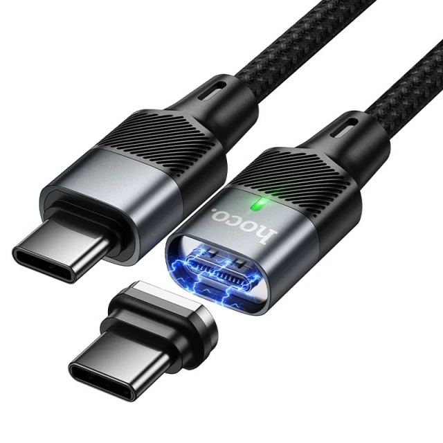 Кабель магнітний HOCO U159 USB C до USB C QC3.0 PD 5A 240W 1.2 м Black (6942007690379)