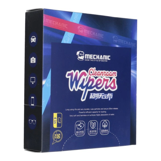 Салфетки безворсовые Mechanic 50шт (6942174891470)