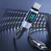 Кабель Orico LDC2C USB-C to USB-C PD 100W з LED дисплеєм 480Mb/s 3м (6942227110947)