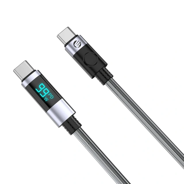 Кабель Orico LDC2C USB-C to USB-C PD 100W с LED дисплеем 480Mb/s 2м 2шт (6942227126467)