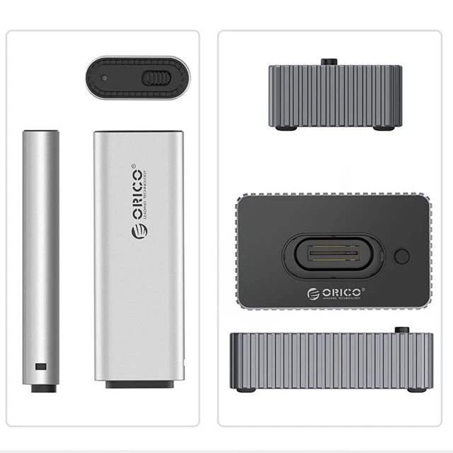 Станція докування Orico IT18C3 для диску M.2 NVMe/SATA Gray (6942227137555)