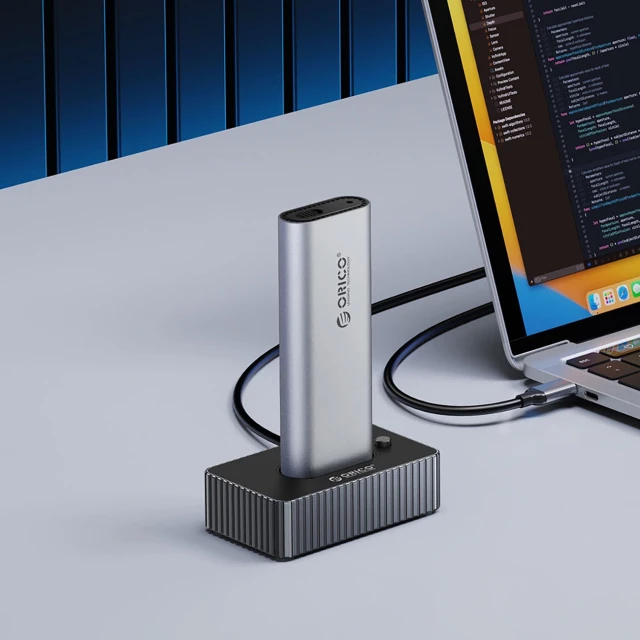 Станція докування Orico IT18C3 для диску M.2 NVMe/SATA Gray (6942227137555)