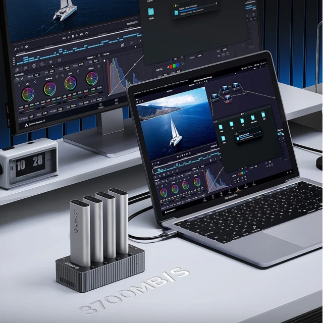 Станція Orico IT48N-C 4x M.2 NVME з функцією клонування Gray (6942227137562)