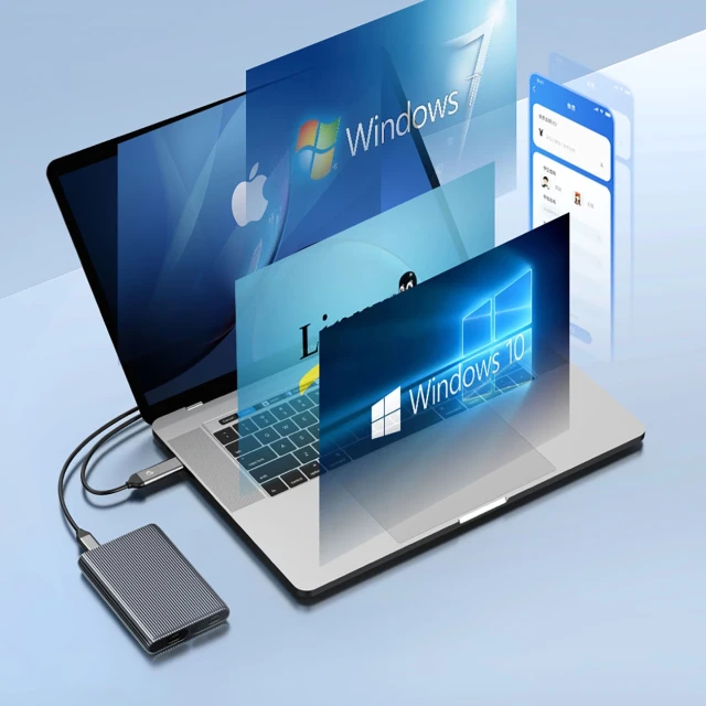 Корпус диска подвійний Orico AM2C3-2SN M.2 SATA+NVME USB-C 3.2 (6942227137661)