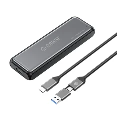 Кишеня для диска Orico DDM2-C3-G2 M.2 NVME USB-A USB-C 3.2 10Gb/s Gray (6942227137784)