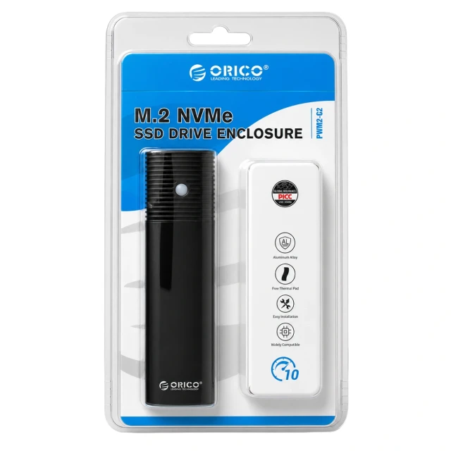 Зовнішній корпус Orico PWM2-G2 M.2 NVME USB-C 10Gb/s Black (6942227137852)