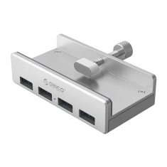 USB Hub Orico MH4PU 4x USB-A 3.0 Clamp Mount Silver (6942227137982)