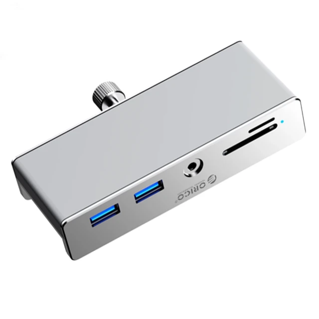 Hub Orico MH5PMM USB-C / 2x USB-A 3.0 + SD&TF + 3,5mm Audio Silver (6942227137999)