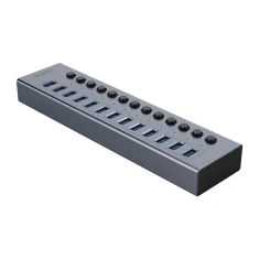 Hub USB Orico BT2U3-13AB 13xUSB-A 3.0 з перемикачами Gray