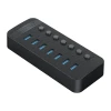 Hub USB Orico CT2U3-7AB 7x USB-A 3.0 з вимикачами Black (6942227138071)
