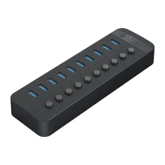 Hub Orico CT2U3-10AB 10xUSB-A 3.0 с выключателями Black (6942227138088)