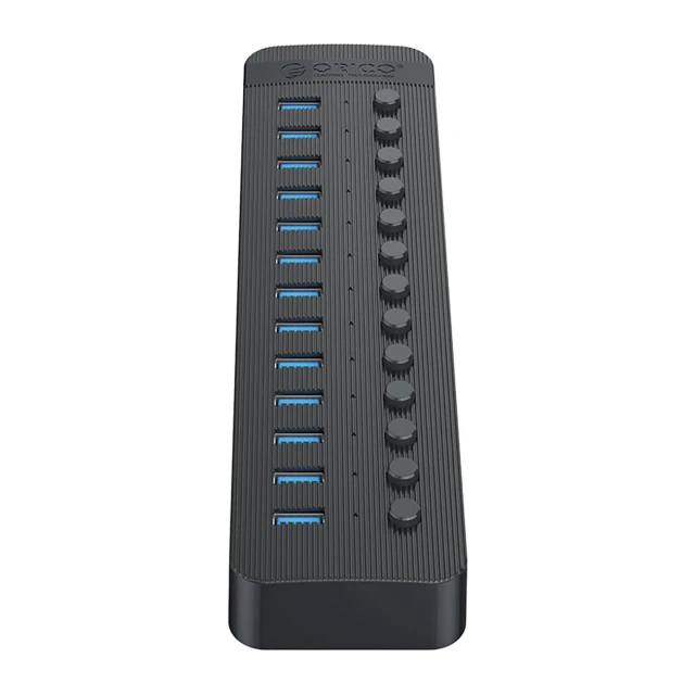 Hub Orico CT2U3-13AB 13x USB-A 3.0 з вимикачами Black (6942227138095)