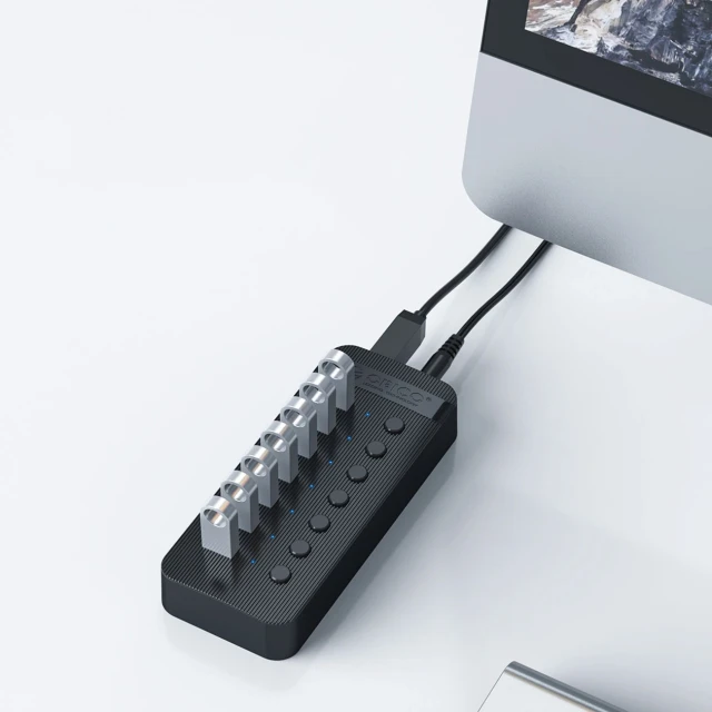Hub Orico CT2U3-13AB 13x USB-A 3.0 з вимикачами Black (6942227138095)