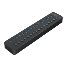 Хаб Orico CT2U3-16AB 16x USB-A 3.0 з вмикачами Black (6942227138101)