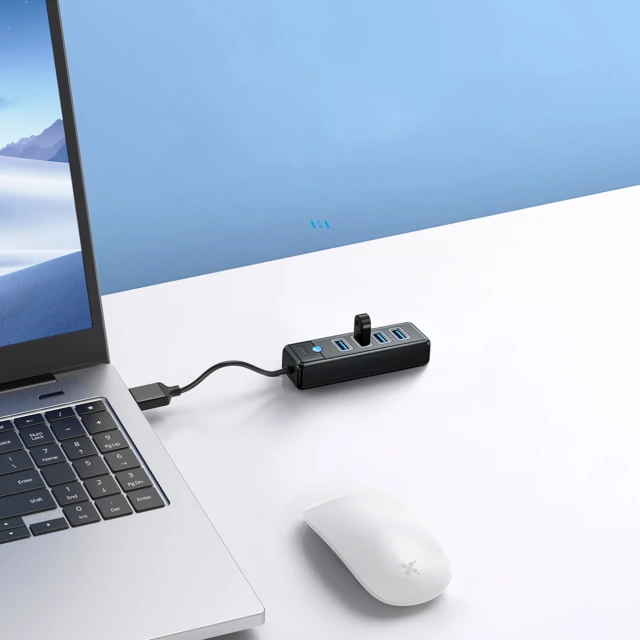 Хаб Orico PW4U-U3 USB-A 4x USB-A 3.0 (6942227138149)