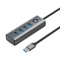 USB Hub Orico PDD4U-U3 4x USB-A 3.0 Gray (6942227138187)
