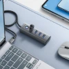 USB Hub Orico PDD4U-U3 4x USB-A 3.0 Gray (6942227138187)