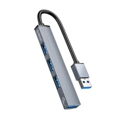 USB Hub Orico AH-A13 1x USB-A 3.0 + 3x USB-A 2.0 Gray (6942227138231)