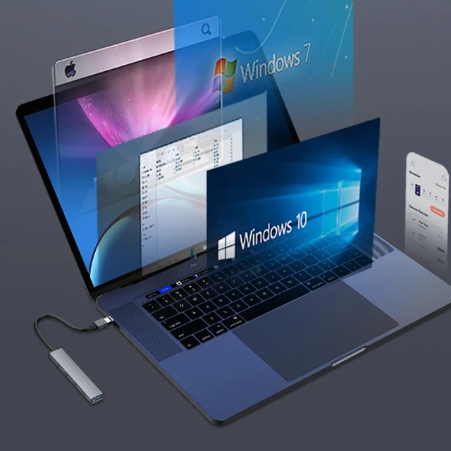 USB Hub Orico AH-A13 1x USB-A 3.0 + 3x USB-A 2.0 Gray (6942227138231)