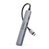 Hub USB-C Orico YSB4-U2 док-станція 2xUSB-A 2.0 1xUSB-A 3.0 1xUSB-C 2.0 1xUSB-C Gray (6942227138262)