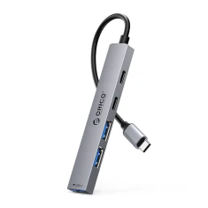 Hub USB-C Orico YSB4-U2 док-станция 2xUSB-A 2.0 1xUSB-A 3.0 1xUSB-C 2.0 1xUSB-C Gray (6942227138262)