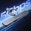 Hub USB-C Orico YSB4-U2 док-станція 2xUSB-A 2.0 1xUSB-A 3.0 1xUSB-C 2.0 1xUSB-C Gray (6942227138262)