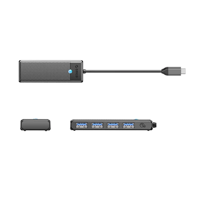 Хаб USB-C Orico PAPW4A-C3 станція докування 4xUSB-A 3.0 (6942227138309)