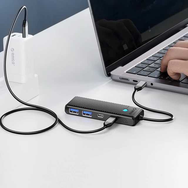 Хаб USB-C Orico PAPW4A-C3 станція докування 4xUSB-A 3.0 (6942227138309)