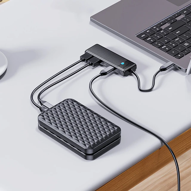 Хаб USB-C Orico PAPW4A-C3 станція докування 4xUSB-A 3.0 (6942227138309)