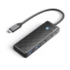 USB Hub Orico PAPW2AC-C3 2x USB-A 3.0 + 2x USB-C 3.0 Black (6942227138316)