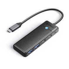 USB Hub Orico PAPW2AC-C3 2x USB-A 3.0 + 2x USB-C 3.0 Black (6942227138316)