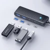 USB Hub Orico PAPW2AC-C3 2x USB-A 3.0 + 2x USB-C 3.0 Black (6942227138316)