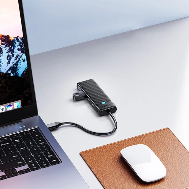 USB Hub Orico PAPW2AC-C3 2x USB-A 3.0 + 2x USB-C 3.0 Black (6942227138316)