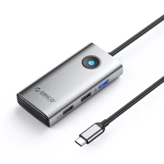 Hub USB-C Orico PW11-5P 5 портів (3x USB-A 3.0/2.0 + USB-C PD + HDMI) Gray (6942227138323)
