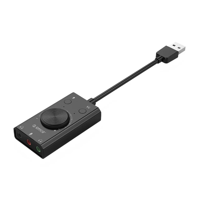 Звукова карта Orico SC2 зовнішня багатофункціональна USB-A Black (6942227138507)
