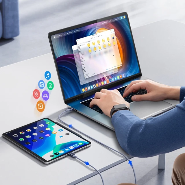 Кабель Orico CDX USB-C - USB-C 60W 3A 1м Blue (6942227138576)