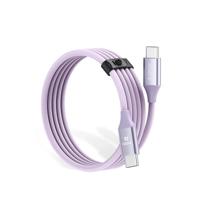 Кабель Orico CDX USB-C – USB-C 1м 100W 5A Power Delivery Purple (6942227138606)