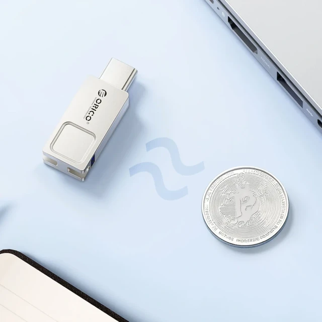 Флешка Orico U301 64GB USB-A USB-C USB 3.2 Gen 1 Silver (6942227170170)