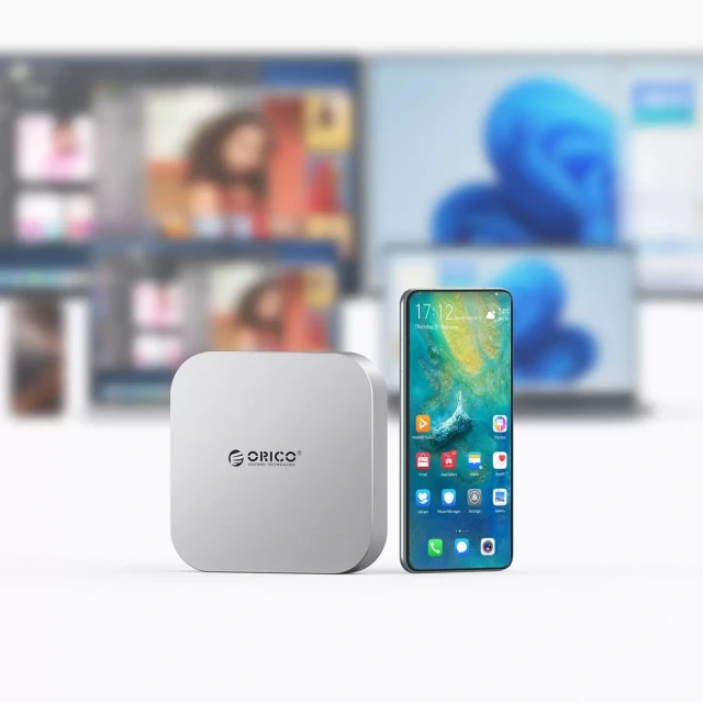 Докирующая станция Orico MiniLink 9в1 Silver (6942227173249)