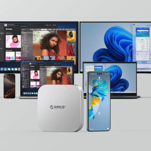 Станція док Orico MiniLink 9в1 з кишенею M.2 SSD (6942227173256)