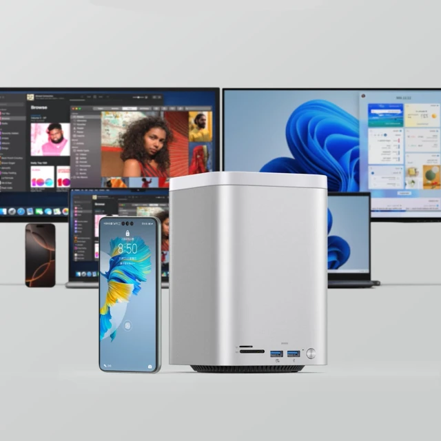 Станция докирования Orico MiniTower для жестких дисков 56TB Silver (6942227173263)