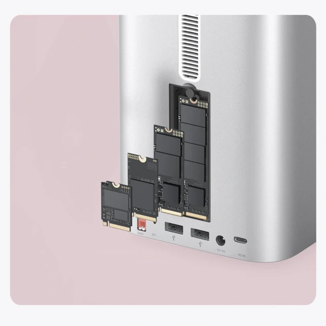 Станция докирования Orico MiniTower для жестких дисков 56TB Silver (6942227173263)