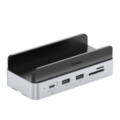 Докстанція Orico MiniDock 10в1 з кишенею для SSD Silver (6942227173270)